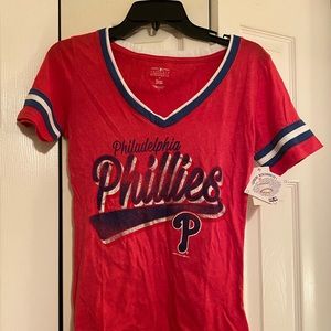 Women’s Philadelphia Phillies V neck short sleeve